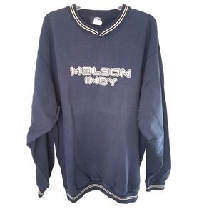 Vintage Molson Indy Sweatshirt Mens XL Heavyweight‎  Canadian Beer Racing